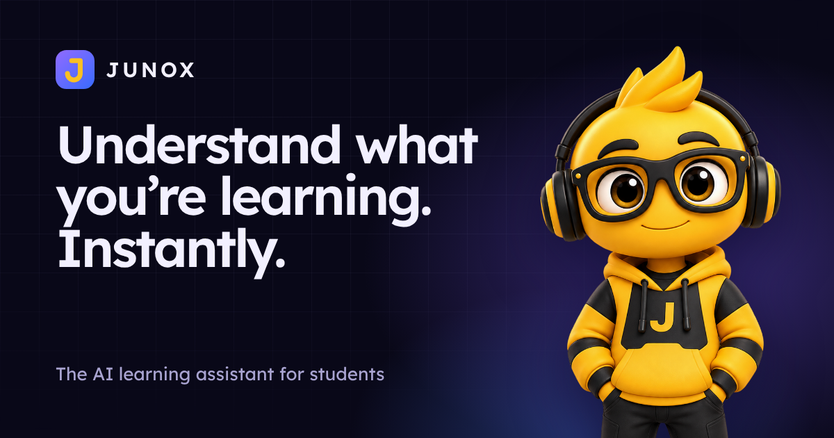 Junox- A free study tool that explains your lessons in plain English, right on the page